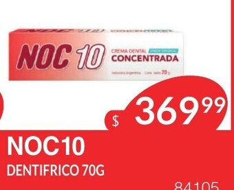 Masivos NOC10 Dentifrico 70g oferta