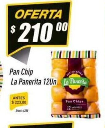 Supermercados Comodin Pan Chip La Panerita 12Un oferta