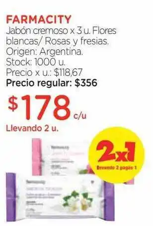 Farmacity Farmacity jabón cremoso oferta