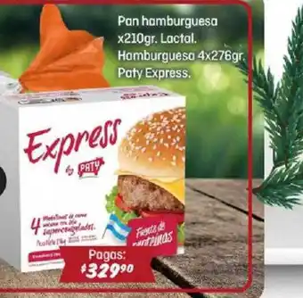 El Nene Pan hamburguesa lactal hamburguesa paty express oferta