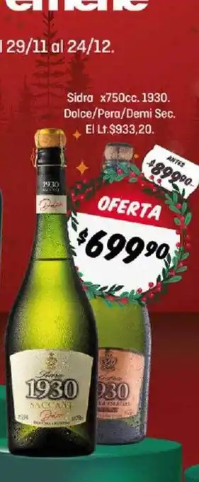 Sidra 1930 dolce pera demi sec