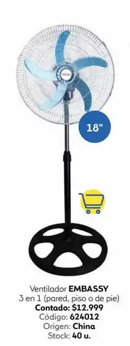 Coppel Ventilador embassy 3 en 1 oferta