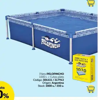 Coppel Pileta pelopincho 1000l + cube pileta oferta