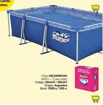 Coppel Pileta pelopincho 2800l + cubre pileta oferta