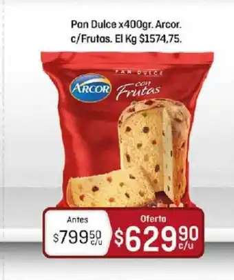 El Nene Pan dulce arcor c frutas oferta