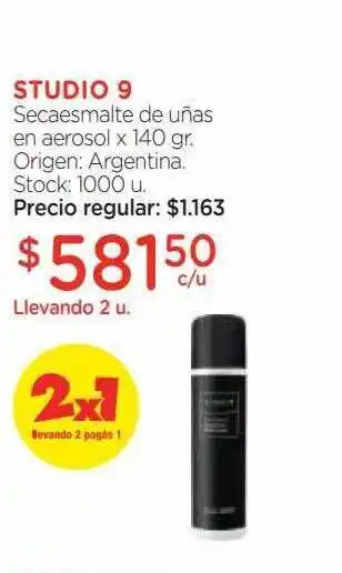 Farmacity Studio 9 secaesmalte de unas en aerosol oferta