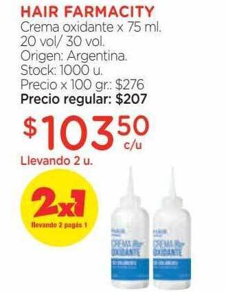 Farmacity Hair farmacity crema oxidante oferta