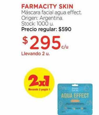 Farmacity Farmacity skin máscara facial agua effect oferta