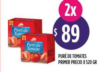 Supermercados Toledo Primer Precio Puré De Tomates x 520gr oferta