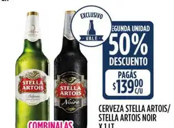 Supermercados Toledo Stella Artois Cerveza/ Stella Artois Noir x 1lt oferta