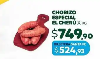 Unico Supermercados Chorizo especial el cherú x kg oferta