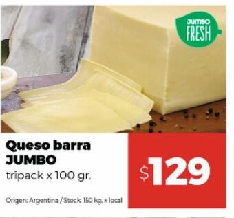 Disco Queso barra jumbo oferta