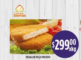 Supermercados Toledo Medallon Pollo Prefrito oferta