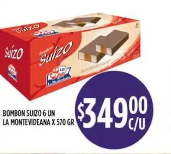 La Montevideana Bombon Suizo 6 Un x 570gr