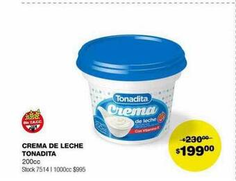 Atomo Conviene Crema de leche tonadita 200cc oferta