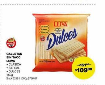 Atomo Conviene Galletas sin tacc leiva oferta