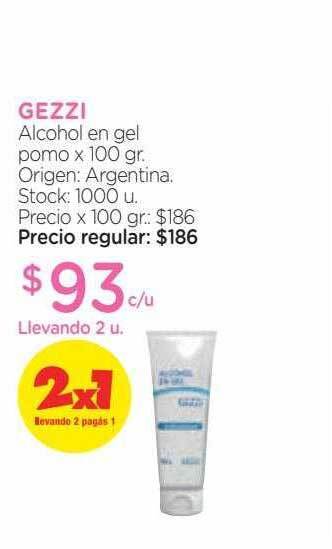 Farmacity Gezzi alcohol en gel pomo oferta