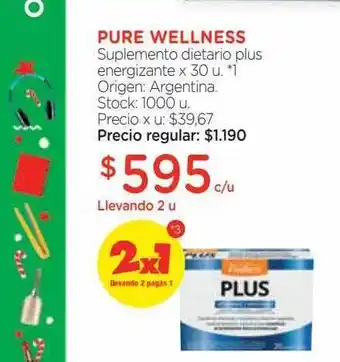 Farmacity Pure wellness suplemento dietario plus energizante oferta