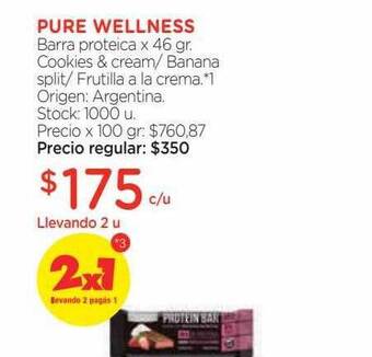 Farmacity Pure wellness barra proteica oferta
