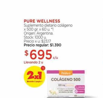 Farmacity Pure wellness suplemento dietario colágeno oferta