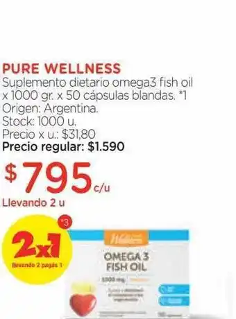 Pure wellness suplemento dietario omega3 fish oil