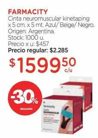 Farmacity Farmacity cinta neuromuscular kinetaping oferta