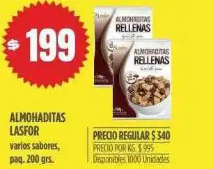 Supermercados Vea Alhohaditas lasfor varios sabores paq. oferta