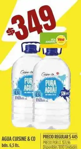 Supermercados Vea Agua cuisine & co bdn. oferta