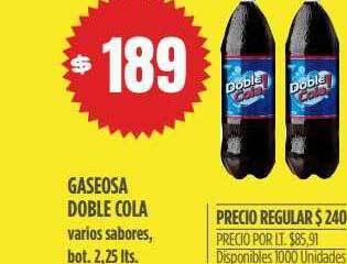 Supermercados Vea Gaseosa doble cola varios sabores bot. oferta