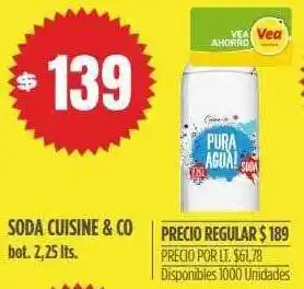 Supermercados Vea Soda cuisine & co bot. oferta