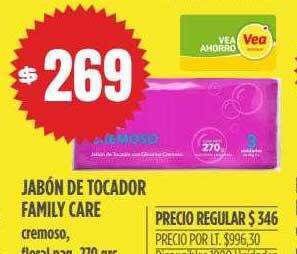 Supermercados Vea Jabón de tocador family care cremoso oferta
