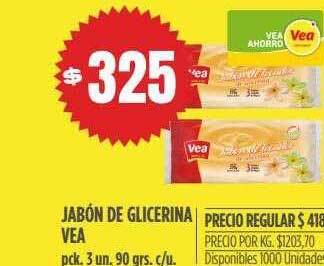 Supermercados Vea Jabón de glicerina vea oferta