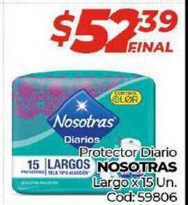 Diarco Nosotras Protector Diario Largo x 15 Un oferta