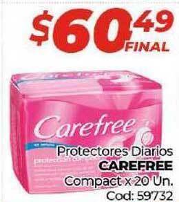 Diarco Carefree Protectores Diarios Compact x 20 Un oferta
