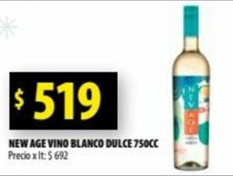 Punto Mayorista New Age Vino Blanco Dulce 750cc oferta