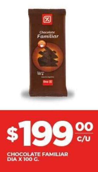 Supermercados DIA Chocolate Familiar Dia x 100g oferta