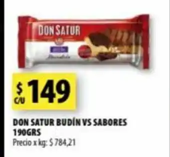 Punto Mayorista Don Satur Budín vs Sabores 190grs oferta