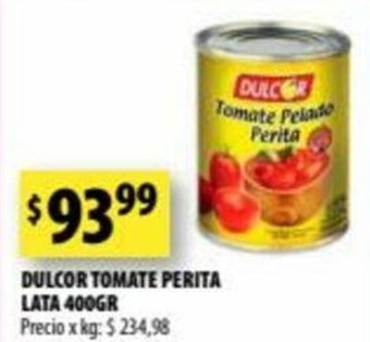 Punto Mayorista Dulcor Tomate Perita Lata 400gr oferta