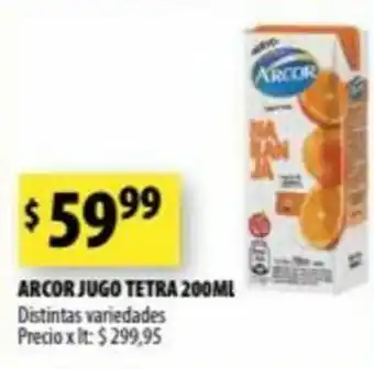 Punto Mayorista Arcor Jugo Tetra 200ml oferta