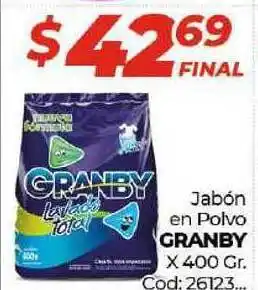 Diarco Granby Jabón en Polvo x 400gr Cod: 26123 oferta