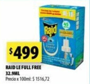 Punto Mayorista Raid Le Full Free 32.9ml oferta
