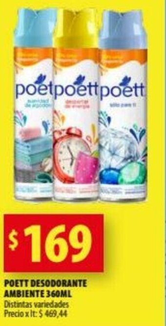 Punto Mayorista Poett Desodorante Ambiente 360ml oferta