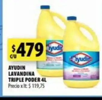 Punto Mayorista Ayudin Lavandina Triple Poder 4L oferta