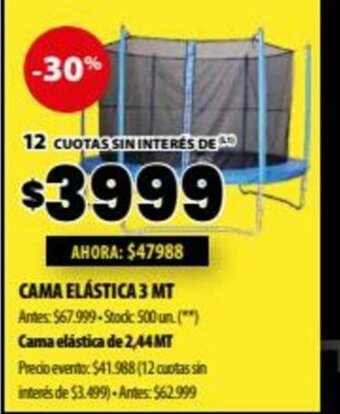 Punto Mayorista Cama Elástica 3mt oferta