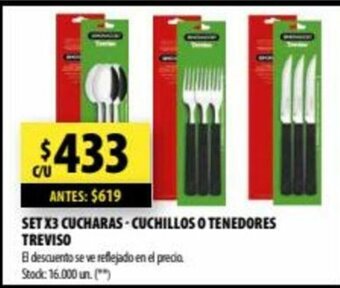 Punto Mayorista Set X3 Cucharas . Cuchillos o Tenedores Treviso oferta