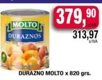 Maxiconsumo Durazno Molto x 820grs oferta