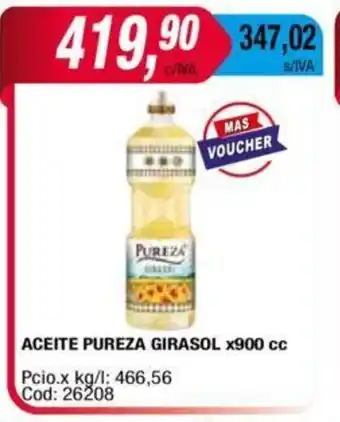 Maxiconsumo Aceite Pureza Girasol x 900cc oferta