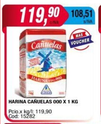 Maxiconsumo Harina Cañuelas 000 x 1kg oferta
