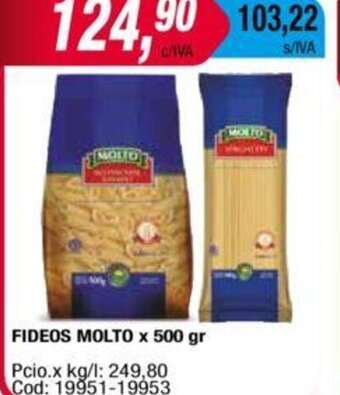 Maxiconsumo Fideos Molto x 500gr oferta
