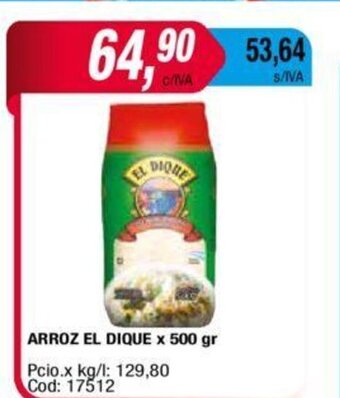 Maxiconsumo Arroz El Dique x 500gr oferta